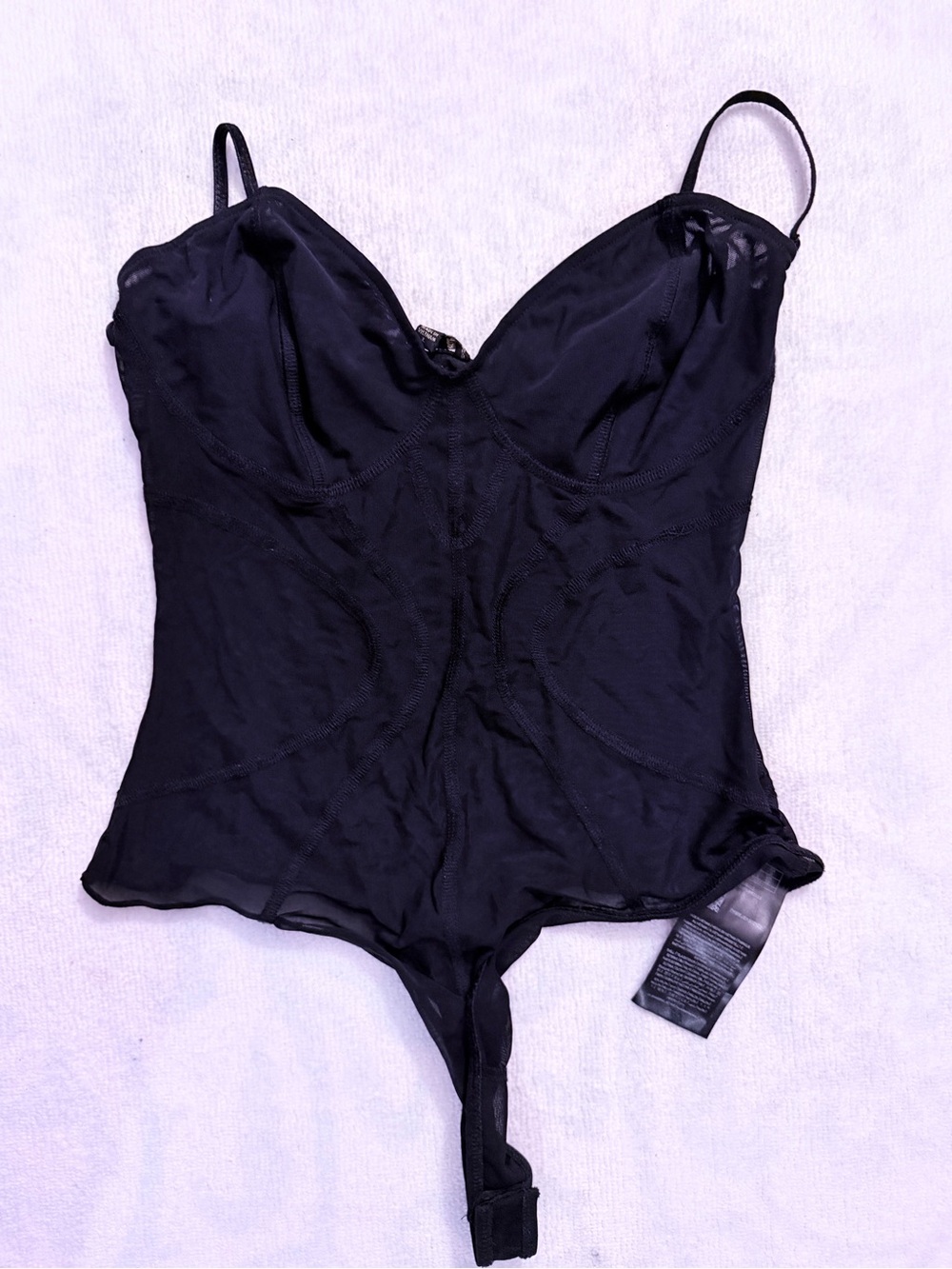 Guess Black Sheer Design Bodysuit